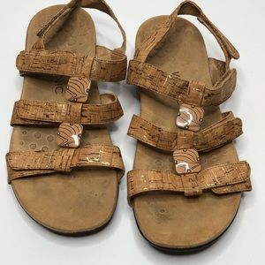 Vionic Amber Adjustable Cork Sandals SZ 10